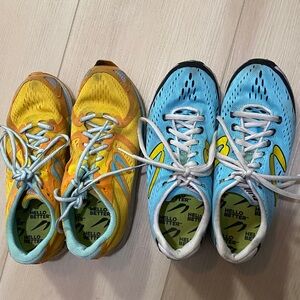 Women’s NEWTON Blue and Yellow Athletic Sneakers PLUS an extra bonus pair